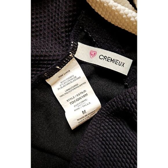 CREMEUX Textured Strappy Cheeky One-Piece Swimsuit Women's Size Medium - Picture 3 of 3